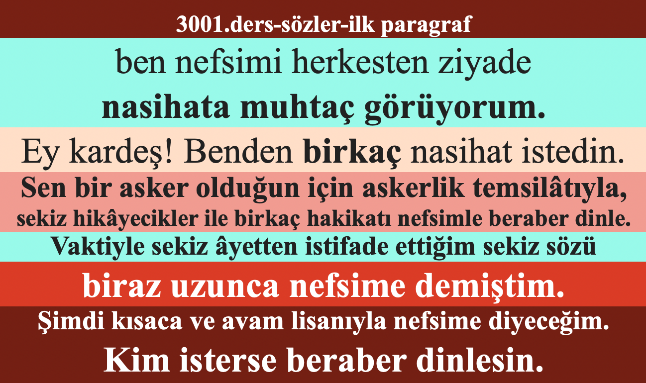 3001 - sözler-nefsimi herkesden ziyade nasihata muhtaç görüyorum risale dersleri episode artwork