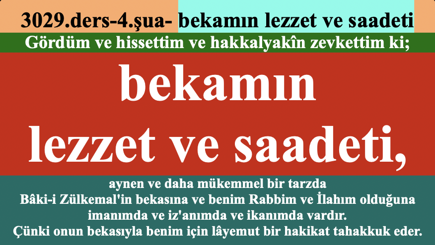 3029 - 4.şua- bekamın lezzet ve saadeti episode artwork