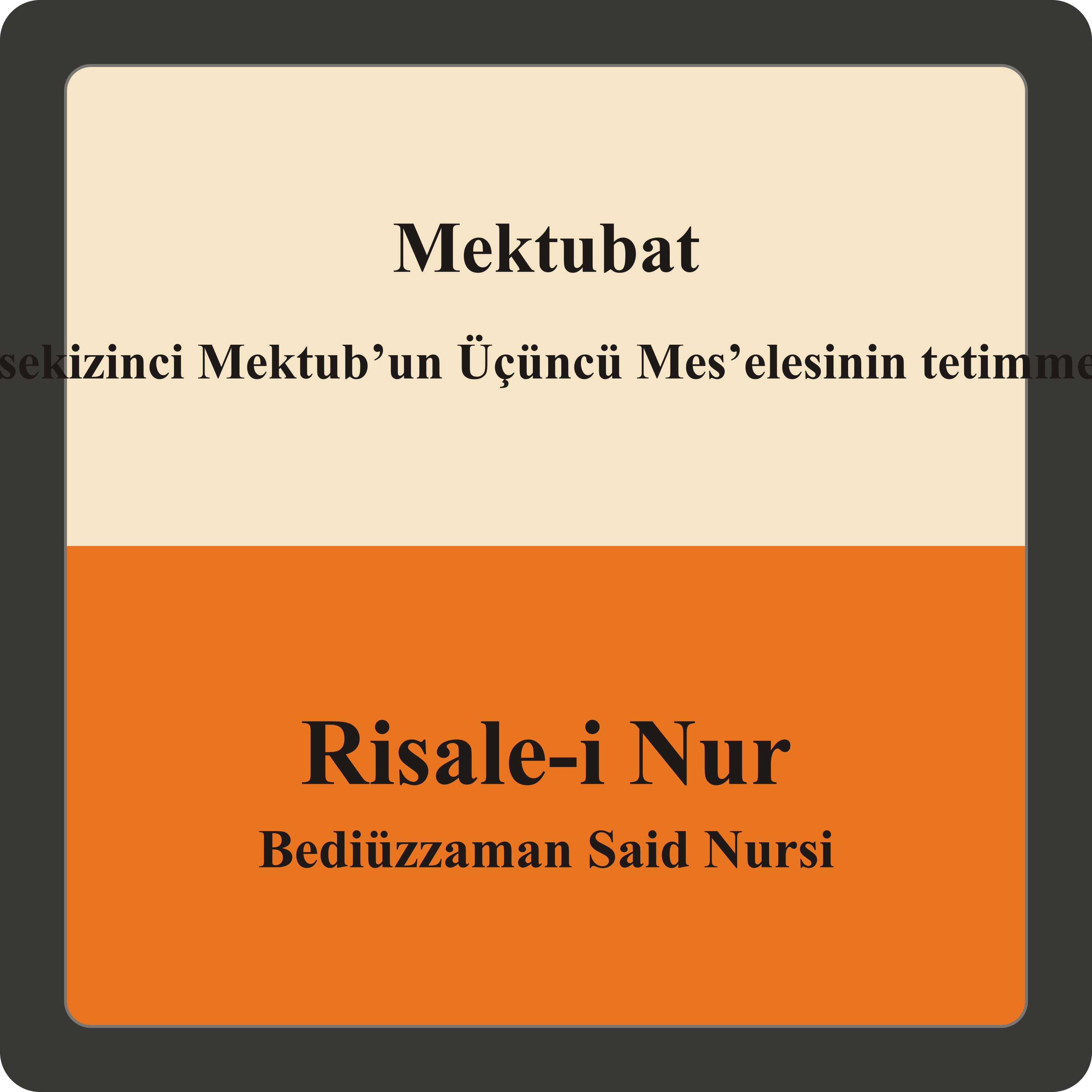 28.mektub-3.Mes’ele olan 3.Risale : [Yirmisekizinci Mektub’un Üçüncü Mes’elesinin tetimmesi olabilir küçük ve hususî bir mektubdur.]